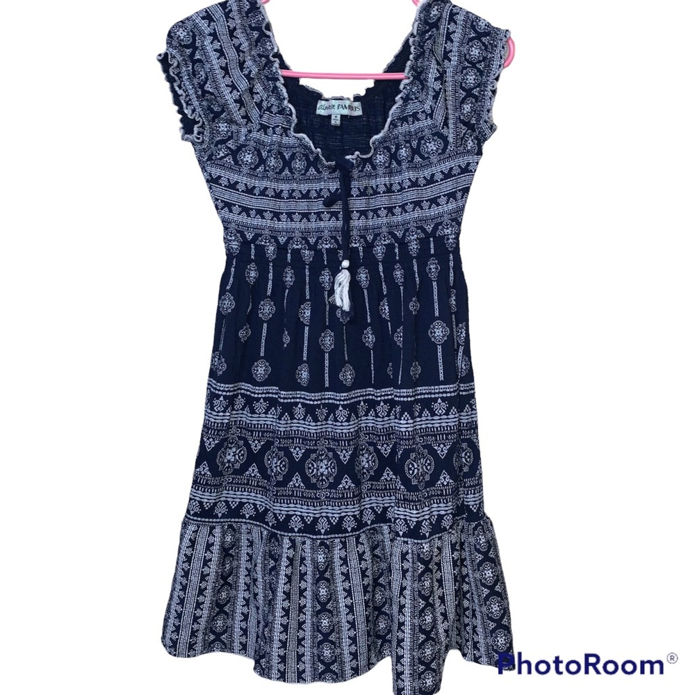 Paisley bohemian off shoulder puff sleeve babydoll dress mini midi almost famous
